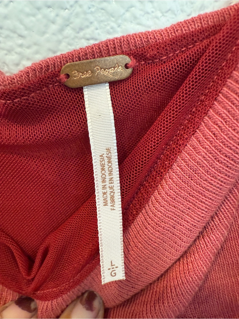 Free People Boulevard Cropped Tank Rio Red Size Large - Picture 6 of 10